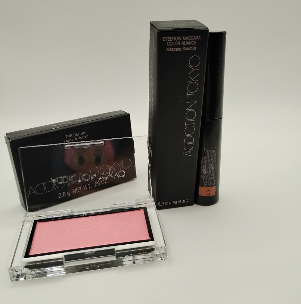 Addiction Tokyo Mocha Blonde 002 Eyebrow Mascara & Pink Bliss Blush